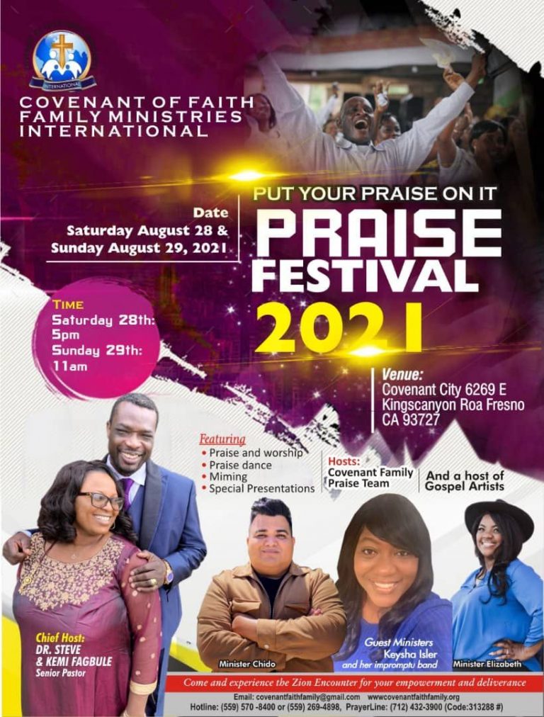 Praise Festival 2021 Covenant Of Faith Family Church